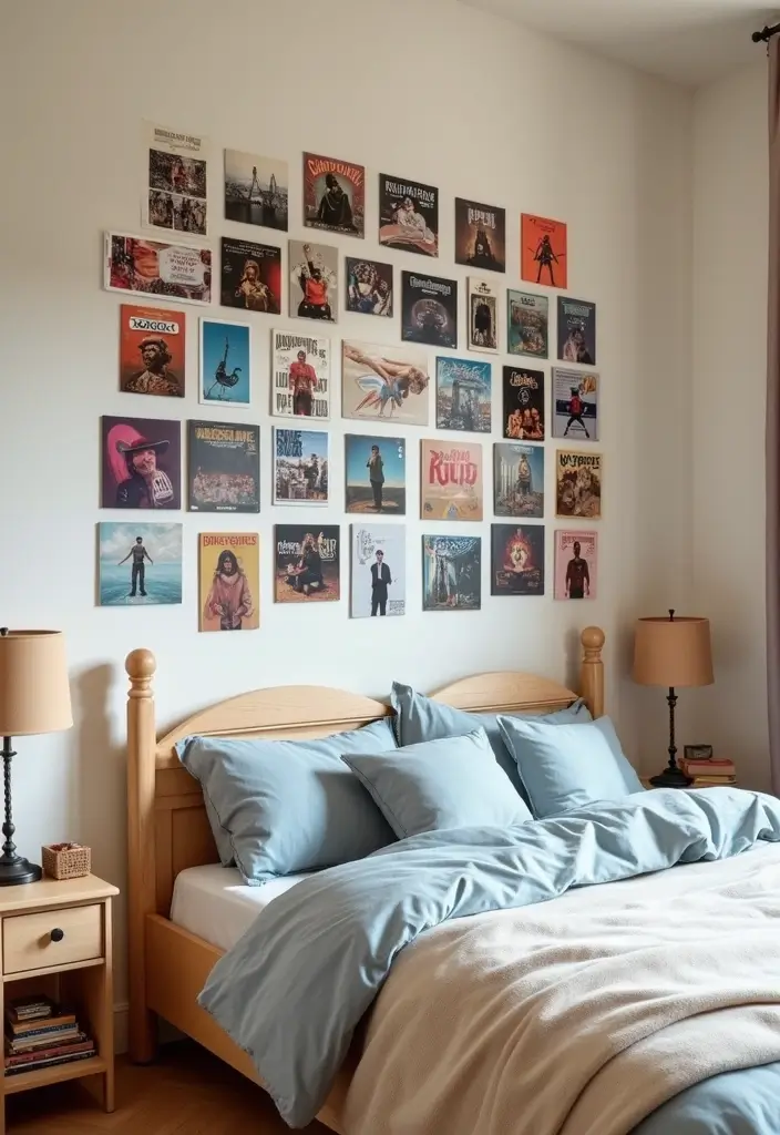 25 Album Cover Wall Decor Bedroom Ideas That Show Off Your Music Style - 17. Music-themed Wall Stickers