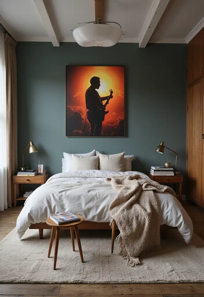 25 Album Cover Wall Decor Bedroom Ideas That Show Off Your Music Style - 20. Artist-Focused Wall Art