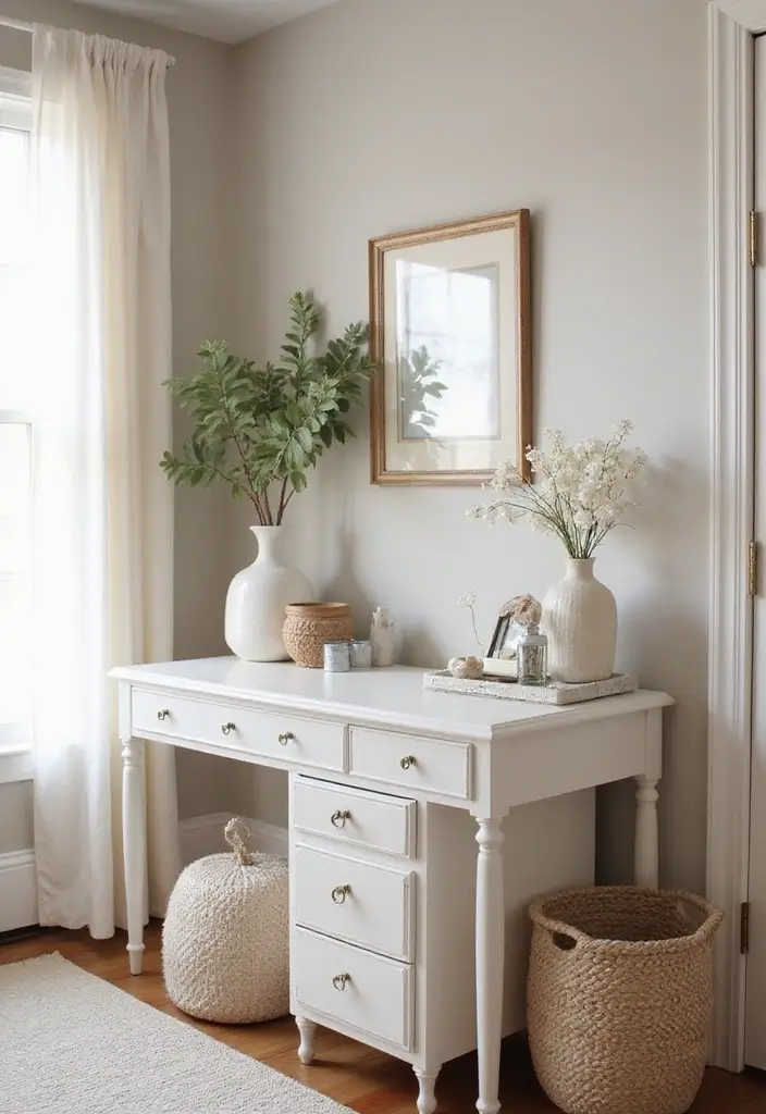 25 Bedroom Desk Ideas Aesthetic That Boost Productivity & Style - 21. Elegant French Country