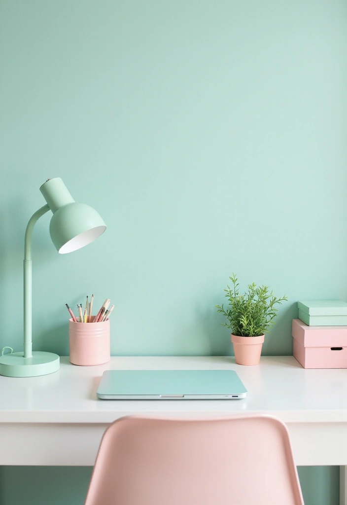 25 Bedroom Desk Ideas Aesthetic That Boost Productivity & Style - 6. Pastel Palette Delights