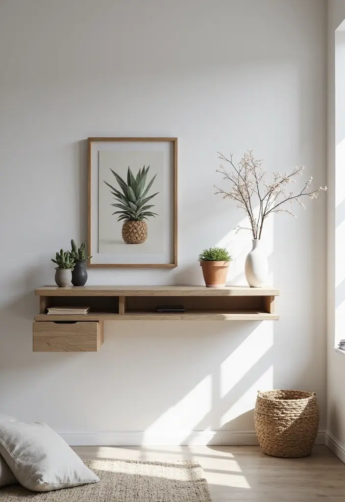 25 Bedroom Desk Ideas Aesthetic That Boost Productivity & Style - 7. Functional Floating Desks