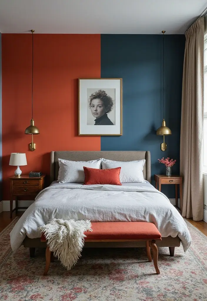 25 Bedroom Ideas for Women in Their 20s That Feel Chic & Fresh - 11. Bold Accent Walls for a Statement