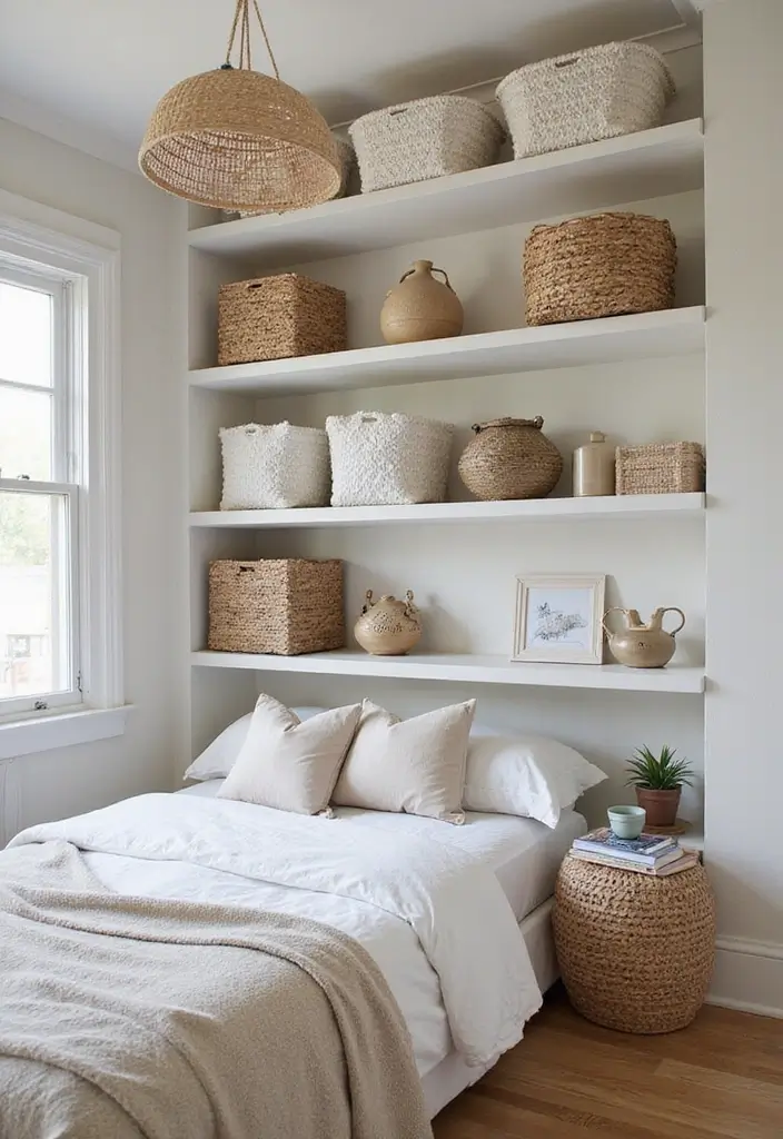 25 Bedroom Ideas for Women in Their 20s That Feel Chic & Fresh - 12. Stylish Storage Solutions