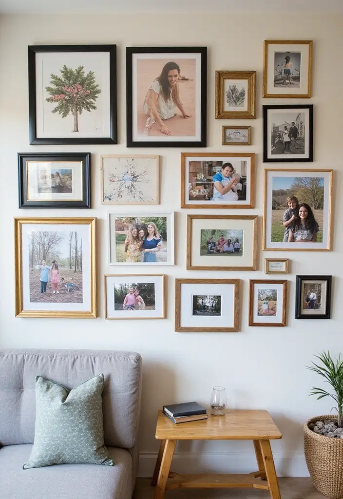 25 Bedroom Ideas for Women in Their 20s That Feel Chic & Fresh - 17. Fun Gallery Wall of Memories