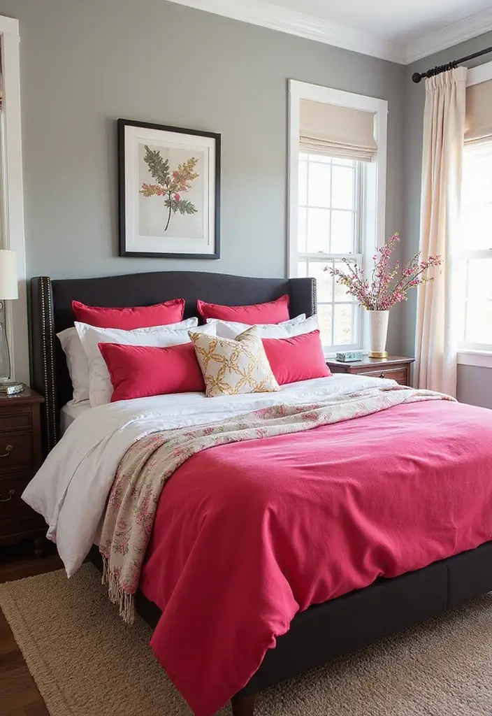 25 Bedroom Ideas for Women in Their 20s That Feel Chic & Fresh - 18. Bright and Bold Bedding Choices