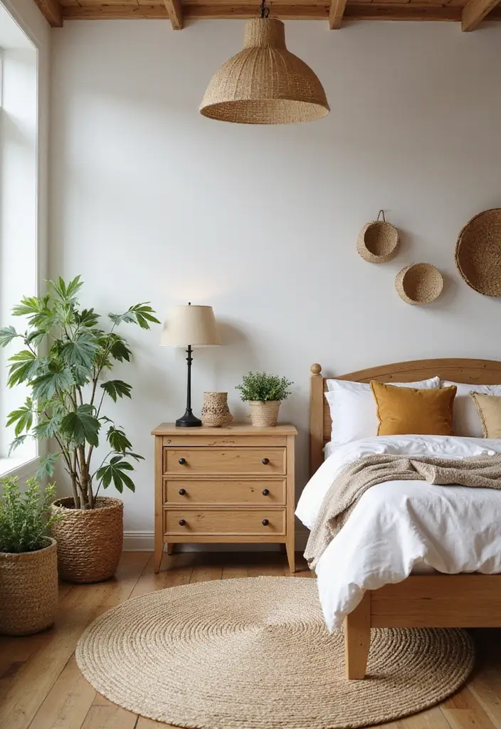 25 Bedroom Ideas for Women in Their 20s That Feel Chic & Fresh - 6. Natural Elements to Bring the Outdoors In