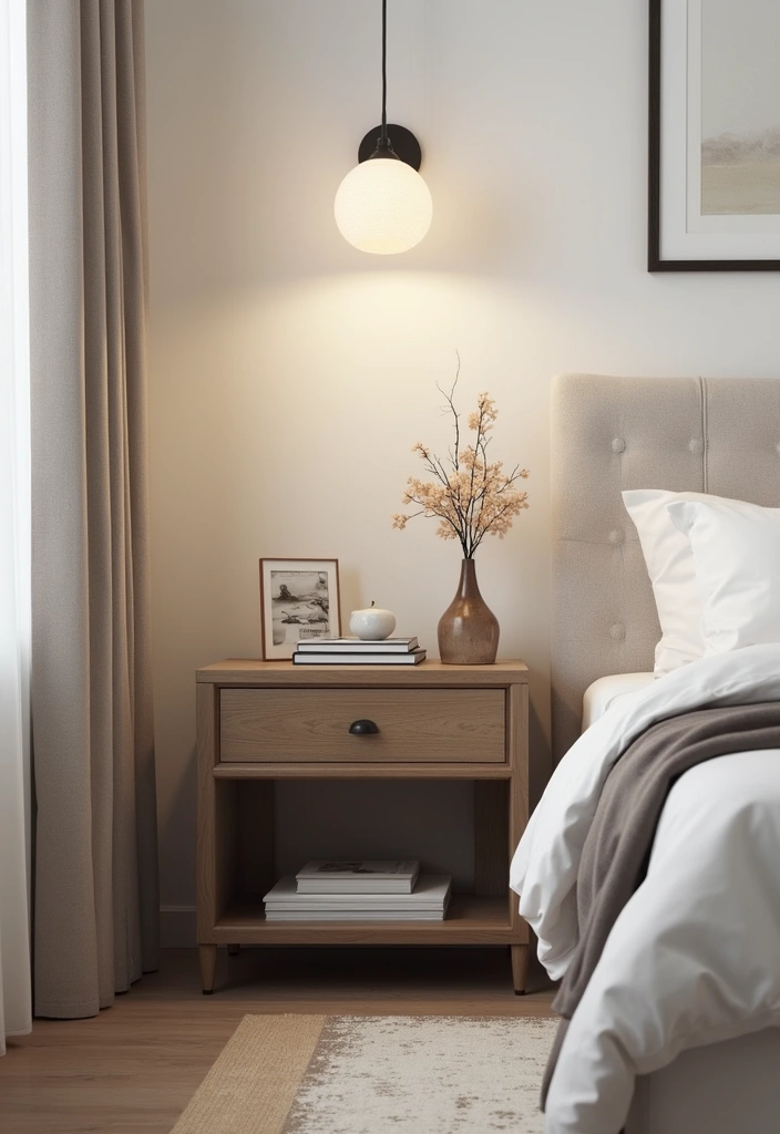 25 Bedroom Side Table Ideas That Look Cute & Functional - 4. The Utility of Multi-functional Tables