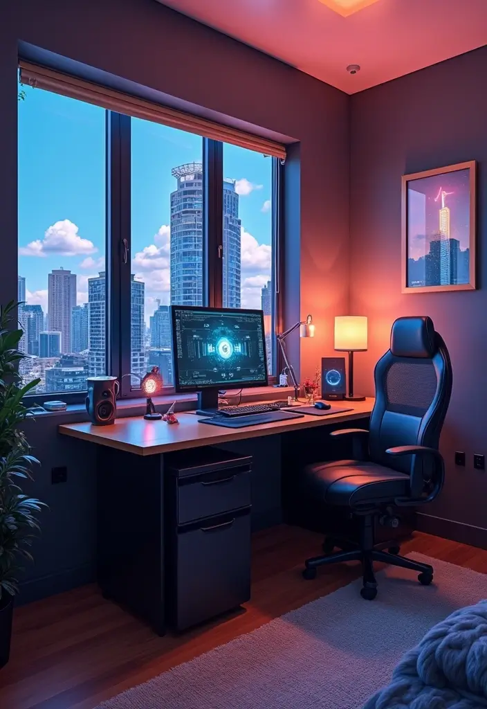 25 Bloxburg Teen Bedroom Ideas That Are Totally Aesthetic - 9. Tech-Savvy Space