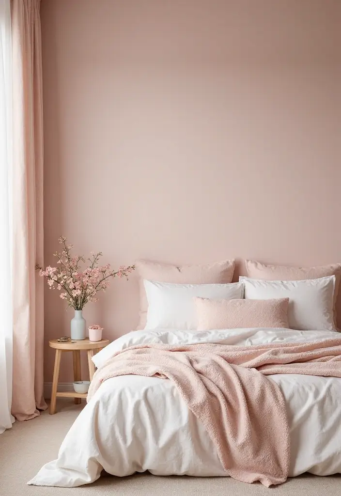 25 Cottage Core Bedroom Ideas That Bring Whimsical Charm Home - 13. Soft Color Palette