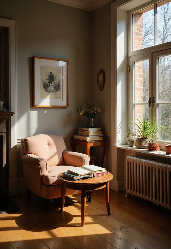 25 Cottage Core Bedroom Ideas That Bring Whimsical Charm Home - 23. Cozy Reading Corner