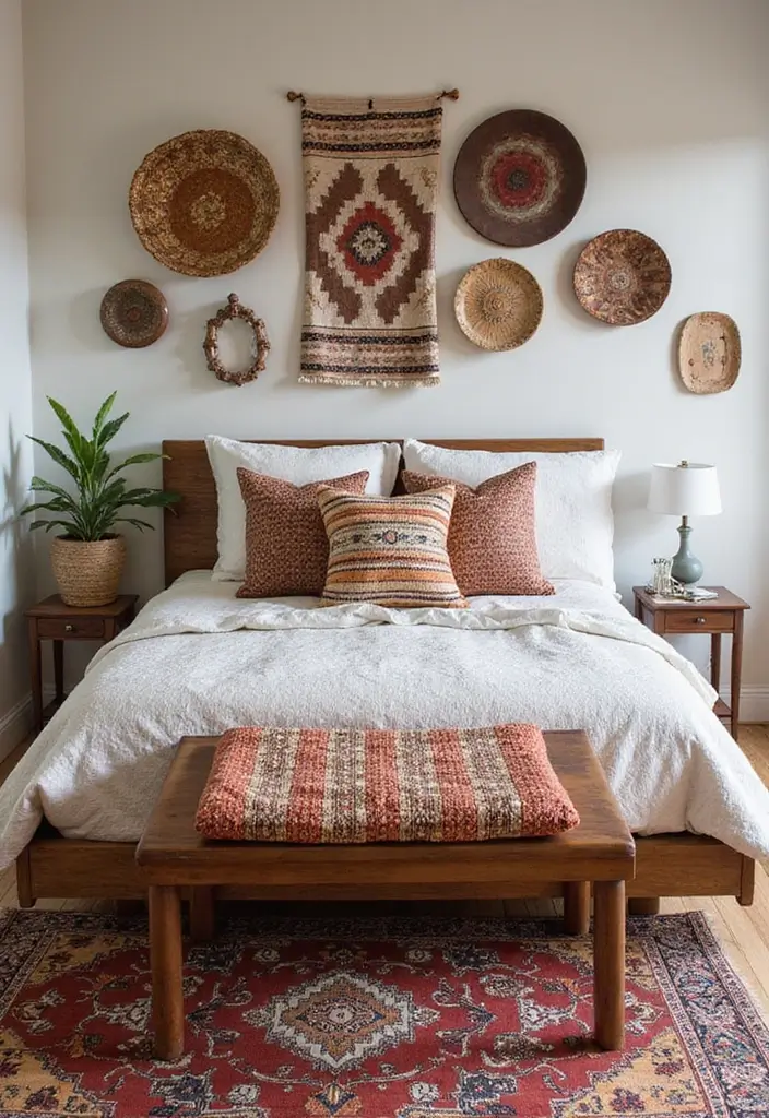 25 Cottage Core Bedroom Ideas That Bring Whimsical Charm Home - 24. Artisan Textiles