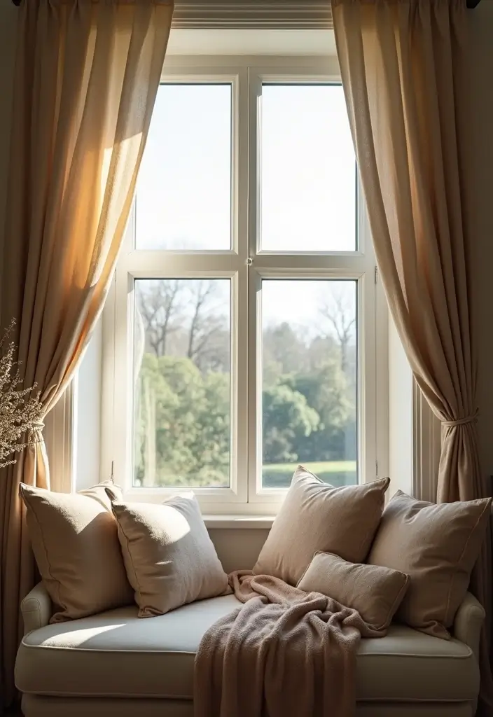 25 Cottage Core Bedroom Ideas That Bring Whimsical Charm Home - 3. Cozy Window Nooks