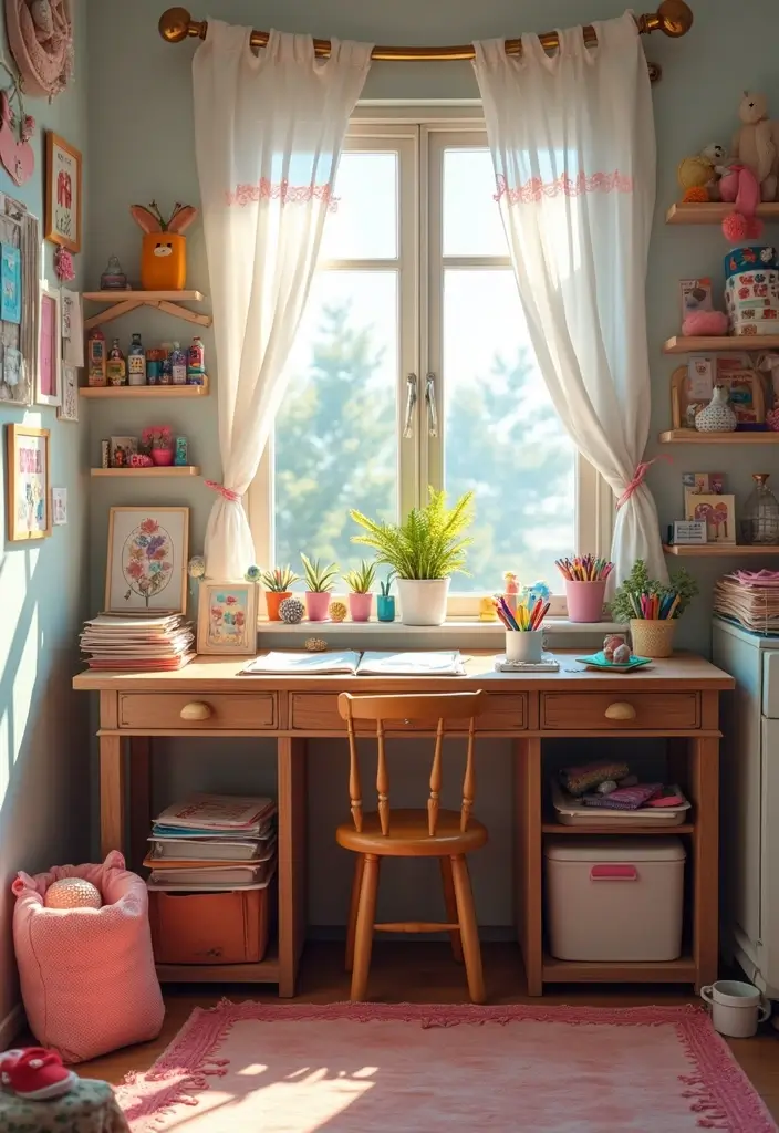 25 Girls Bedroom Ideas for Ages 8–10 That She’ll Absolutely Love - 14. Artistic DIY Projects