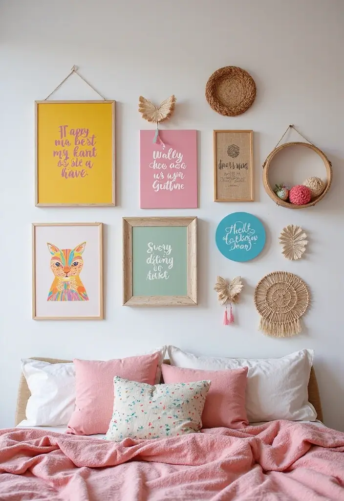 25 Girls Bedroom Ideas for Ages 8–10 That She’ll Absolutely Love - 2. Dreamy Wall Art