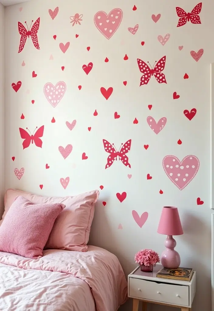 25 Girls Bedroom Ideas for Ages 8–10 That She’ll Absolutely Love - 21. Stenciled Patterns