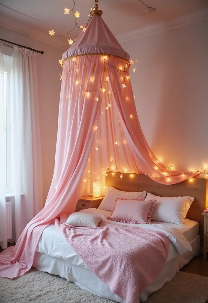 25 Girls Bedroom Ideas for Ages 8–10 That She’ll Absolutely Love - 3. Whimsical Canopies
