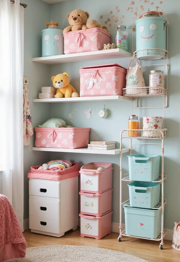 25 Girls Bedroom Ideas for Ages 8–10 That She’ll Absolutely Love - 5. Stylish Storage Solutions
