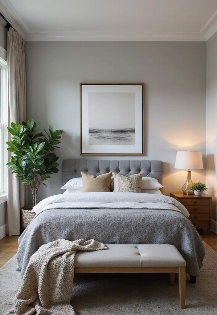 25 Grey Headboard Bedroom Ideas That Feel Classy and Versatile - 13. Luxurious Faux Leather Headboard