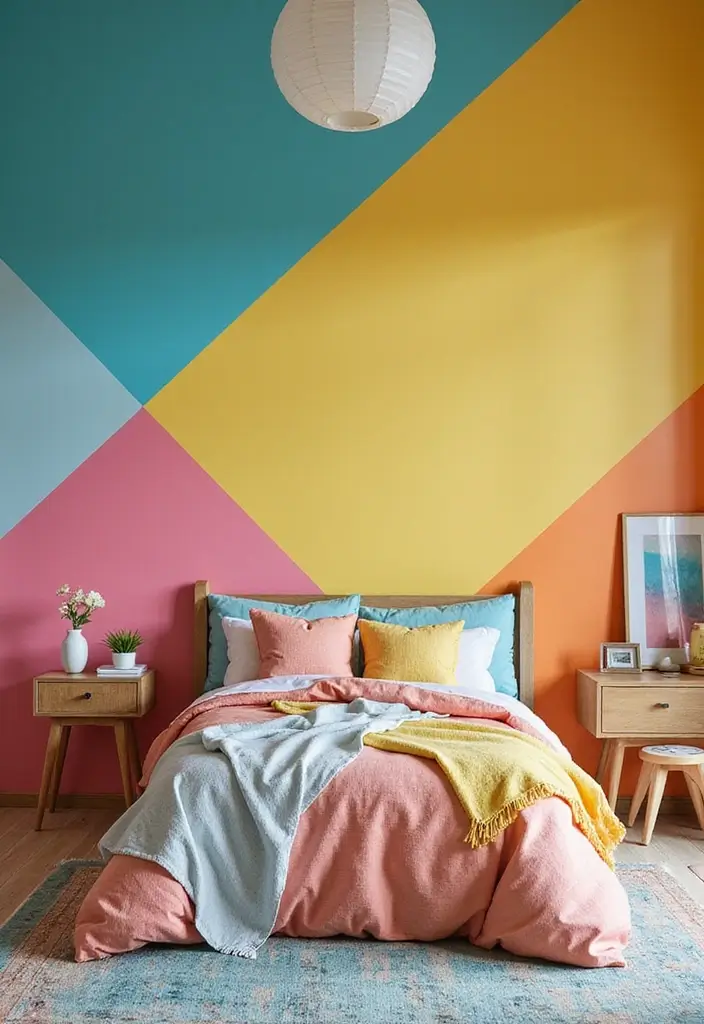 25 Kids Bedroom Decor Ideas That Parents Will Also Love - 10. Bright and Bold Accent Walls