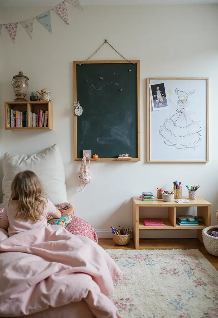 25 Kids Bedroom Decor Ideas That Parents Will Also Love - 13. Interactive Wall Art