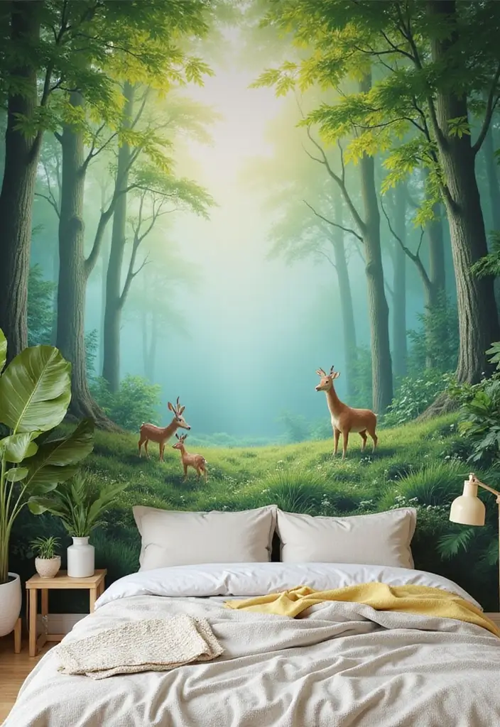 25 Kids Bedroom Decor Ideas That Parents Will Also Love - 2. Nature-Inspired Wall Murals