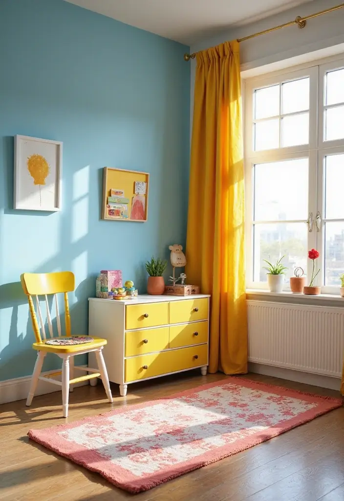 25 Kids Bedroom Decor Ideas That Parents Will Also Love - 23. Brightly Painted Furniture