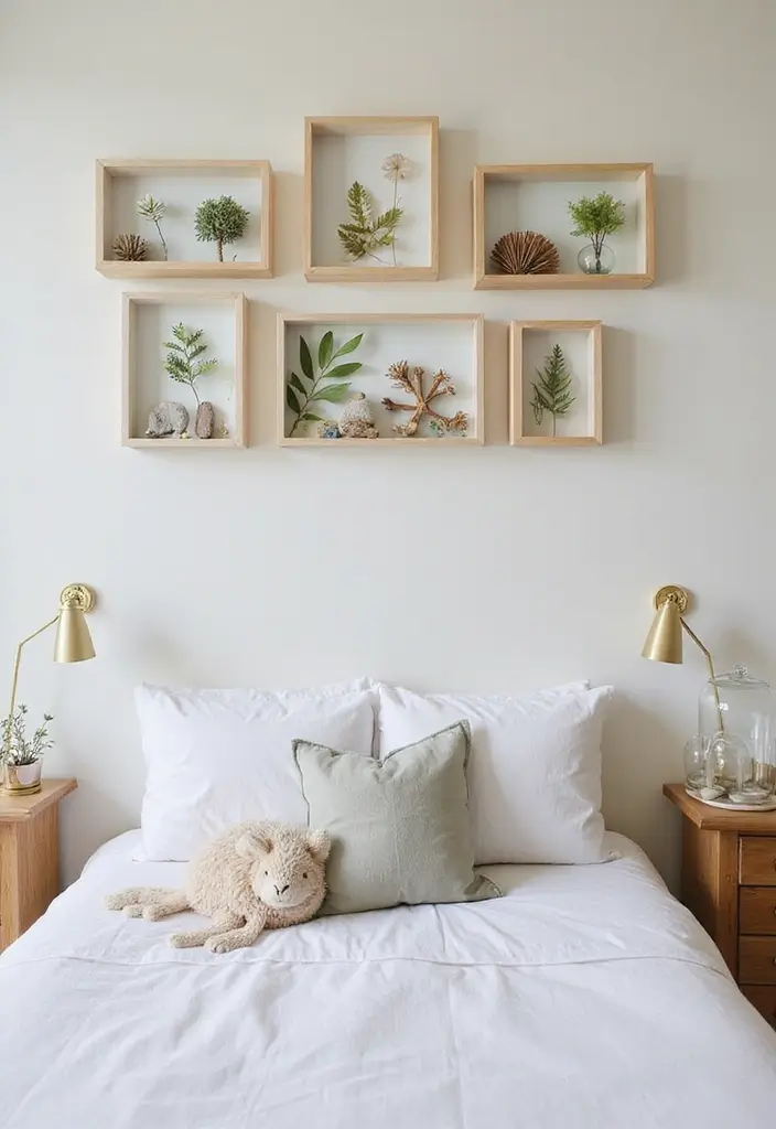 25 Kids Bedroom Decor Ideas That Parents Will Also Love - 24. Simple Nature Displays