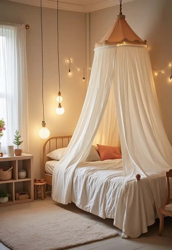 25 Kids Bedroom Decor Ideas That Parents Will Also Love - 9. Whimsical Canopy Beds