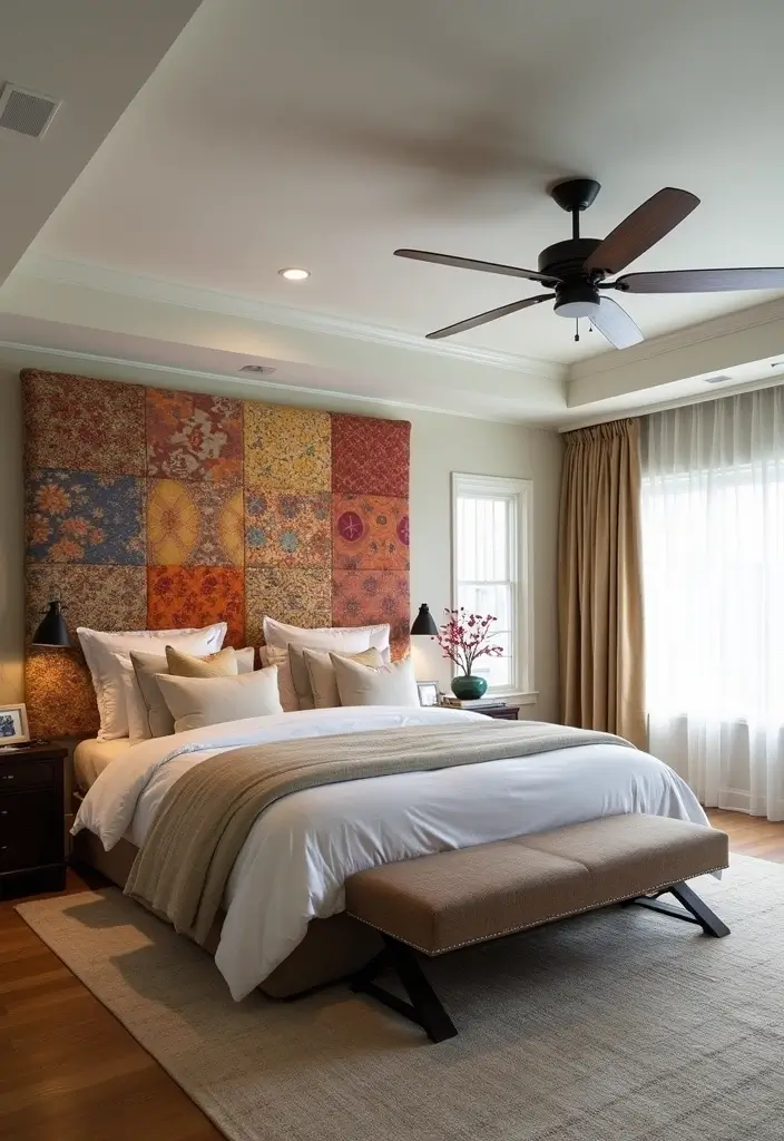 25 King Size Bed in Small Bedroom Ideas That Actually Work - 14. Personalized Headboards