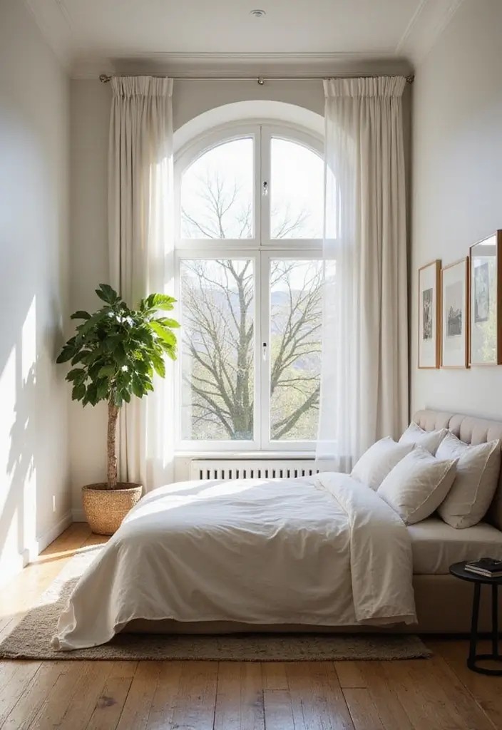 25 King Size Bed in Small Bedroom Ideas That Actually Work - 17. Maximize Natural Light