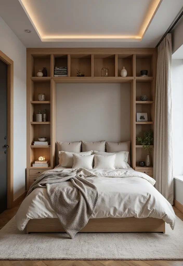 25 King Size Bed in Small Bedroom Ideas That Actually Work - 18. Bed Nooks