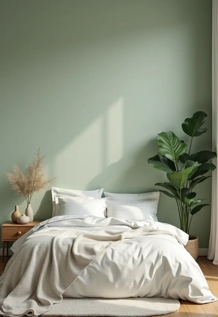25 Paint Ideas for Bedroom That Completely Transform Your Space - 1. Soft Sage Green for Serenity