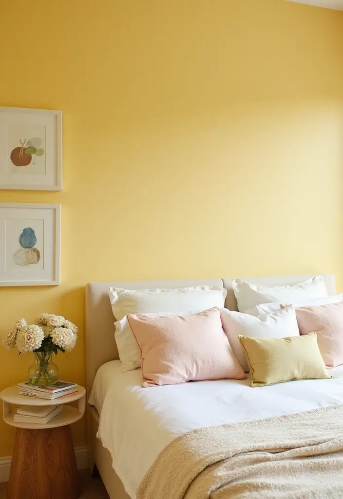 25 Paint Ideas for Bedroom That Completely Transform Your Space - 19. Cheery Butter Yellow for Sunny Vibes