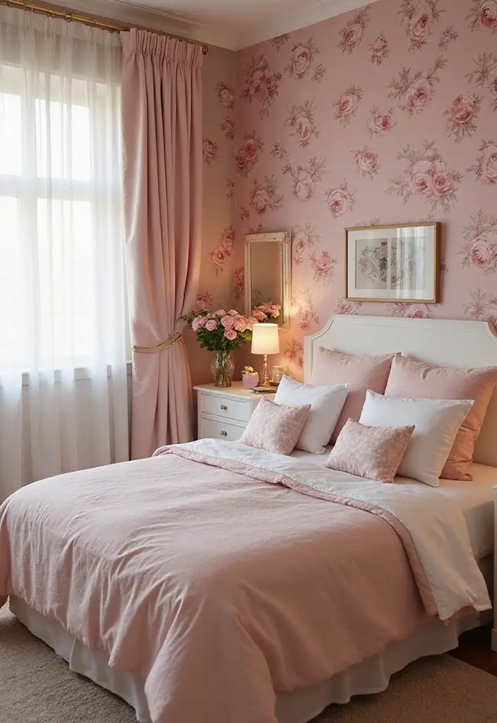 25 Paint Ideas for Bedroom That Completely Transform Your Space - 20. Vintage Rose for a Classic Touch