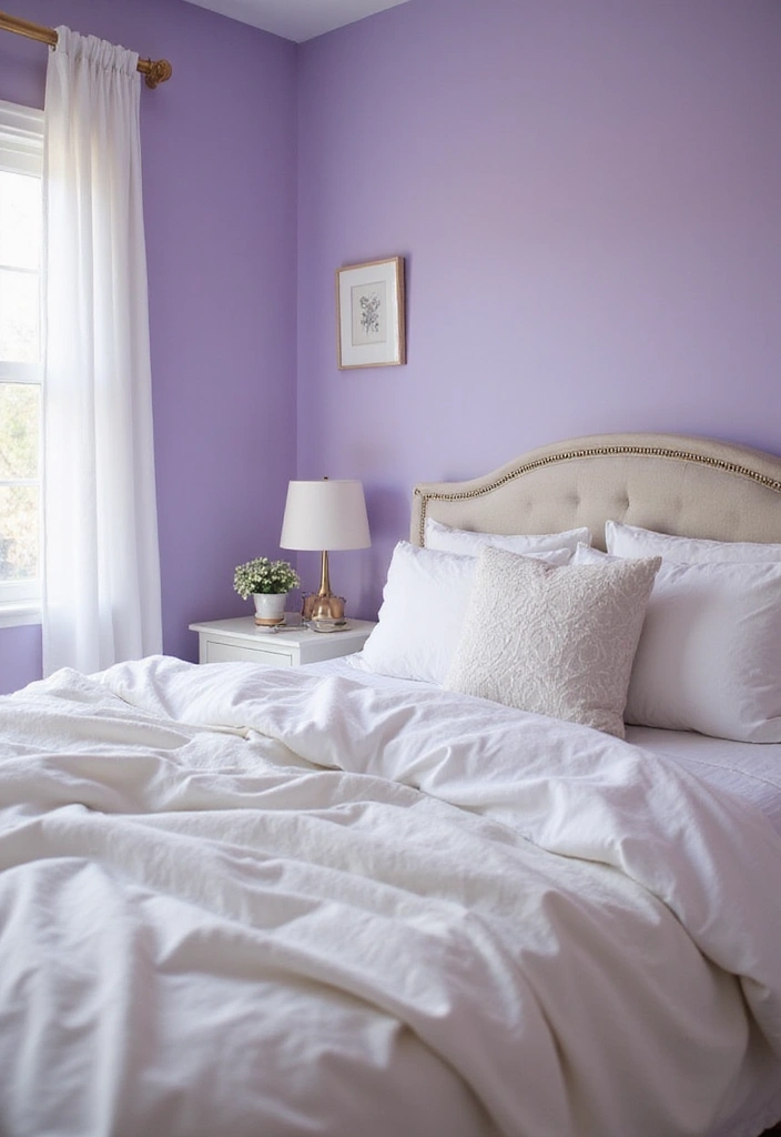 25 Paint Ideas for Bedroom That Completely Transform Your Space - 3. Soft Lavender for a Dreamy Vibe