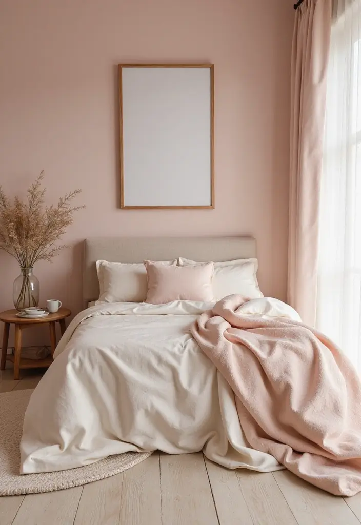 25 Pink Bedroom Ideas for Adults That Feel Romantic and Refined - 10. Soft Pink Neutrals