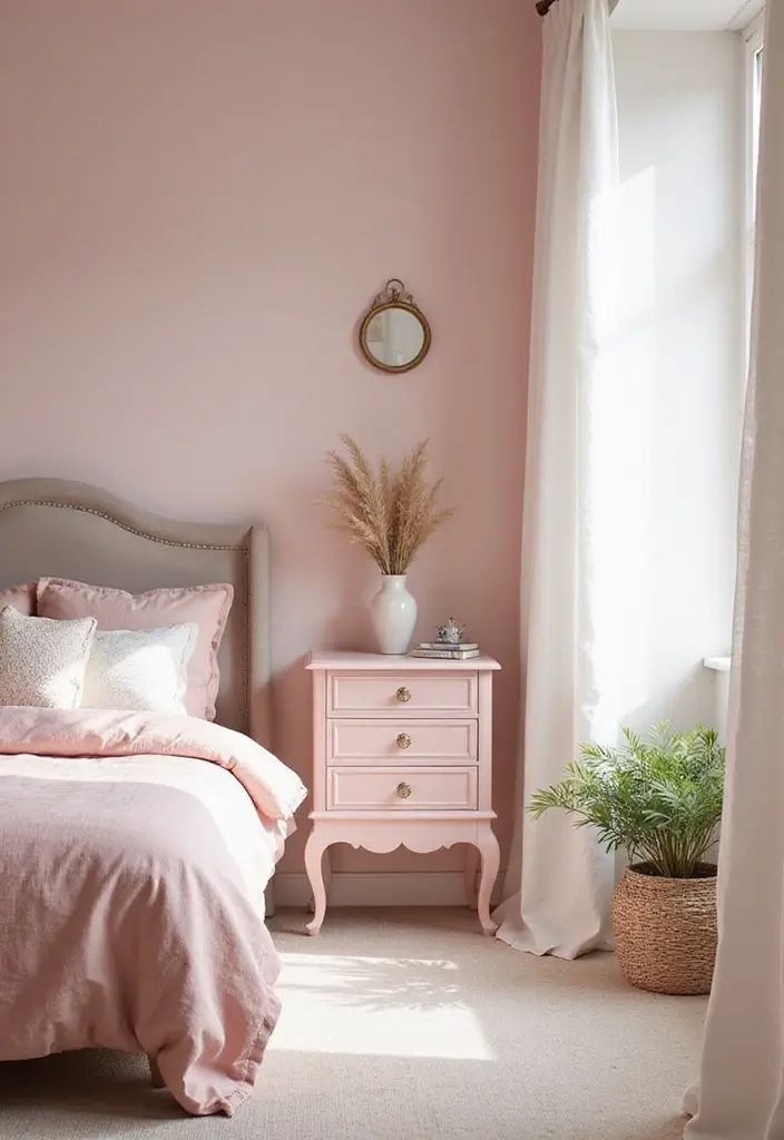 25 Pink Bedroom Ideas for Adults That Feel Romantic and Refined - 18. Pink and White Harmony