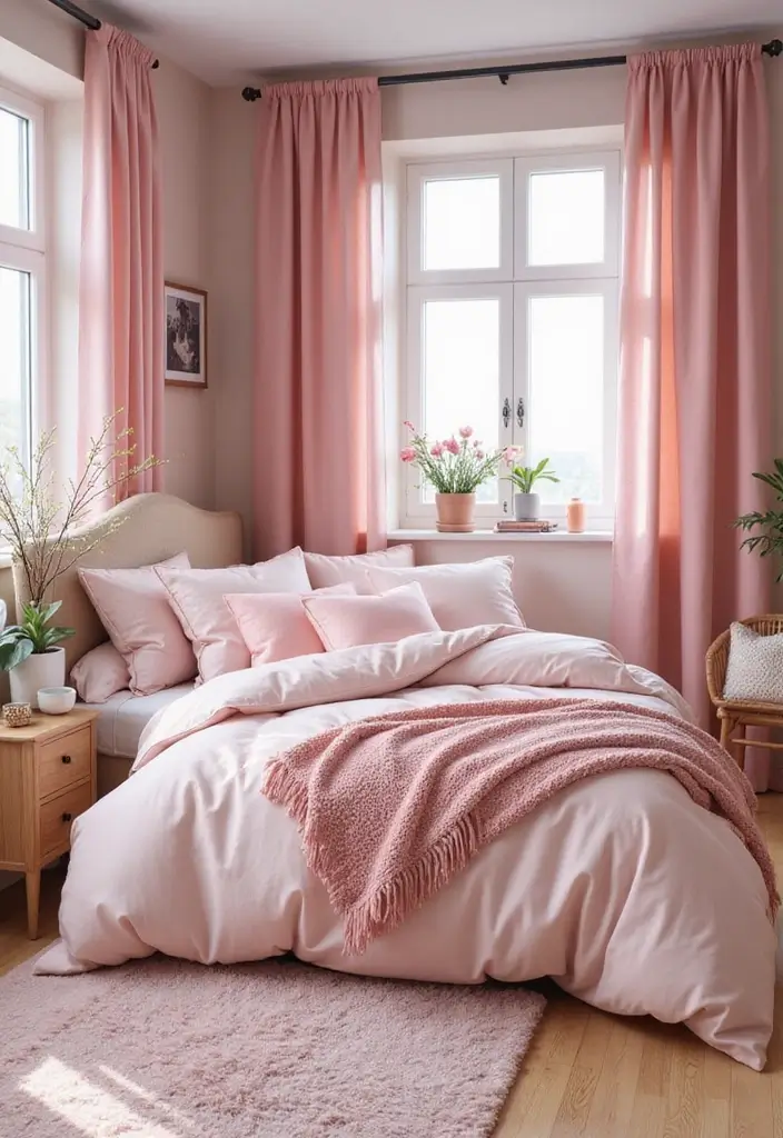 25 Pink Bedroom Ideas for Adults That Feel Romantic and Refined - 20. Pink Monochrome Magic