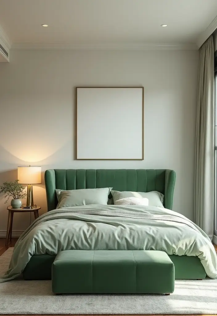 25 Sage Green Bedroom Ideas That Are Peaceful and Elegant - 14. Sage Green Accent Furniture