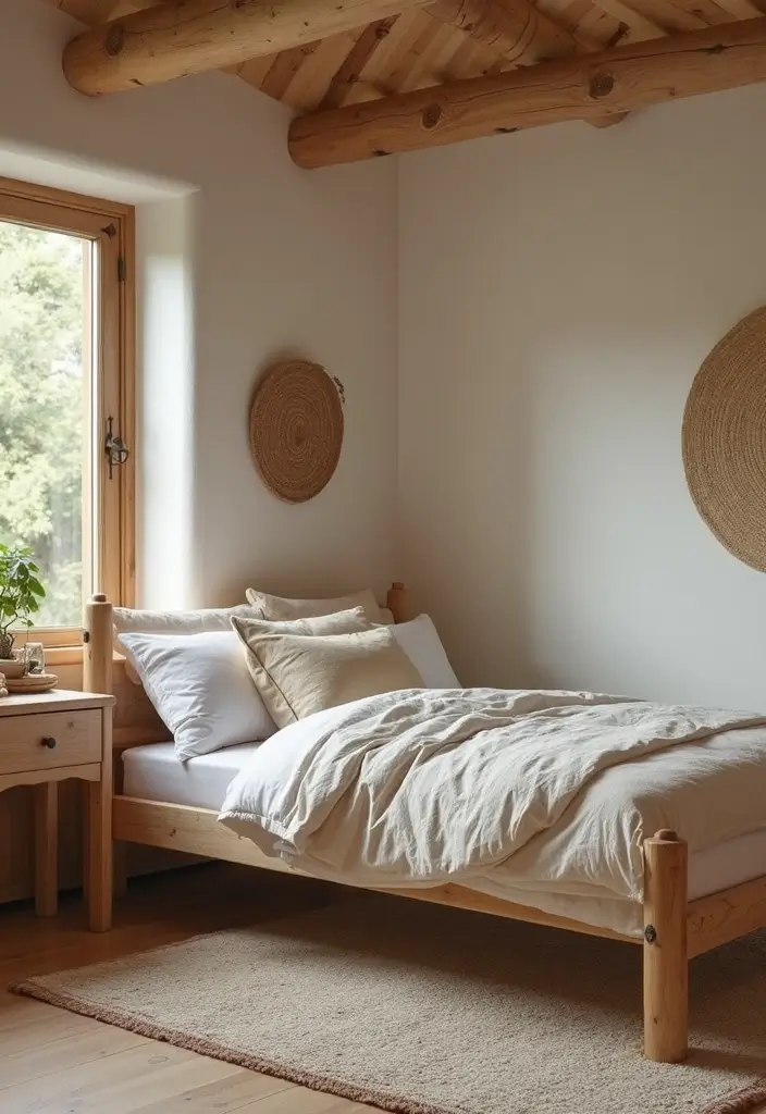 25 Shared Bedroom Ideas for Adults That Feel Balanced and Cozy - 18. Natural Materials