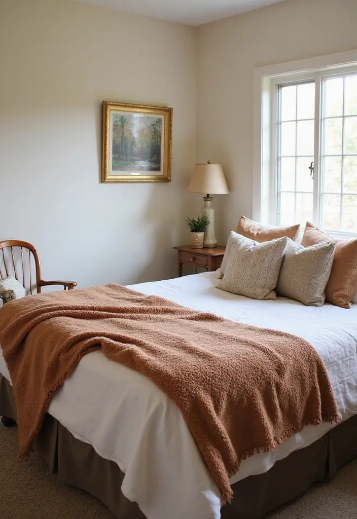 25 Shared Bedroom Ideas for Adults That Feel Balanced and Cozy - 19. Cozy Throw Blankets