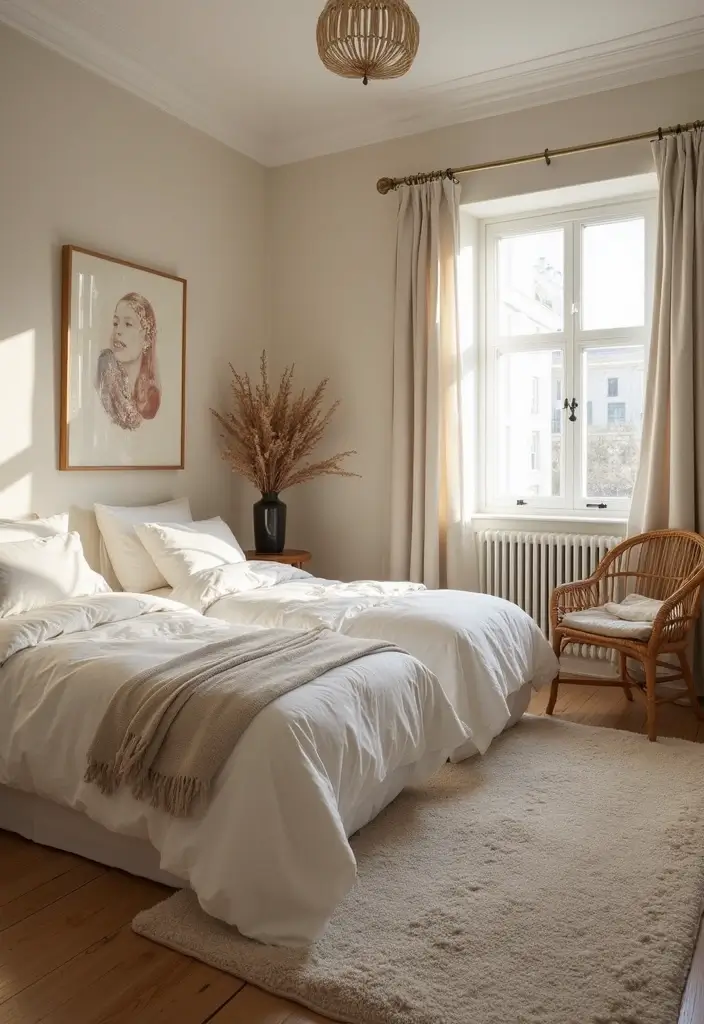 25 Shared Bedroom Ideas for Adults That Feel Balanced and Cozy - 20. Soft Area Rugs