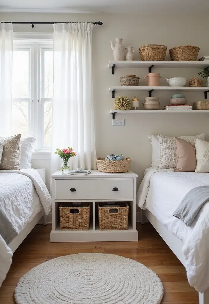 25 Shared Bedroom Ideas for Adults That Feel Balanced and Cozy - 21. Thoughtful Organization