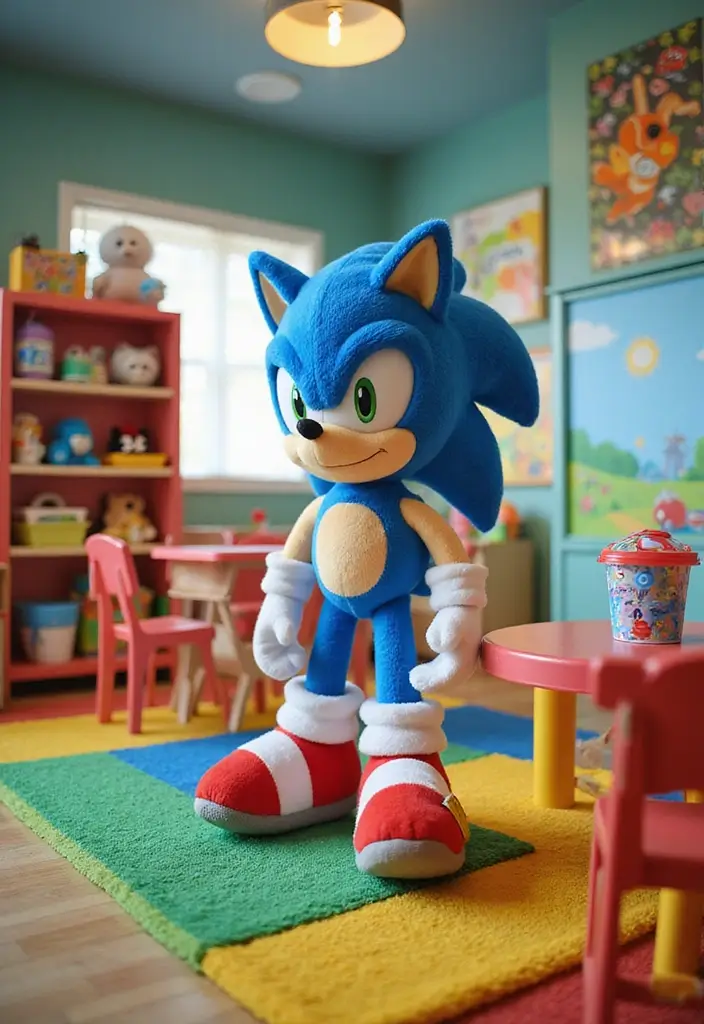 25 Sonic Bedroom Ideas for Kids Rooms That Bring Speed & Fun - 17. Sonic Themed Play Area