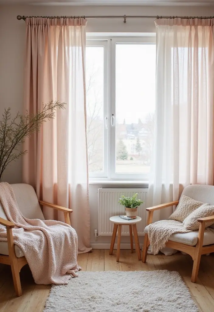 25 Velvet Curtains Bedroom Decorating Ideas That Feel Luxe - 2. Soft Pastels for a Calm Retreat