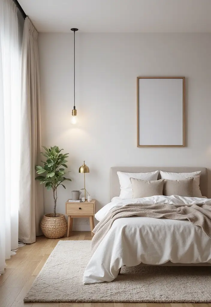 25 Velvet Curtains Bedroom Decorating Ideas That Feel Luxe - 21. Velvet Curtains for a Scandinavian Touch