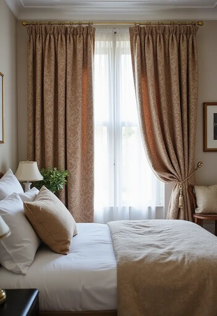 25 Velvet Curtains Bedroom Decorating Ideas That Feel Luxe - 4. Velvet Patterns for Visual Interest