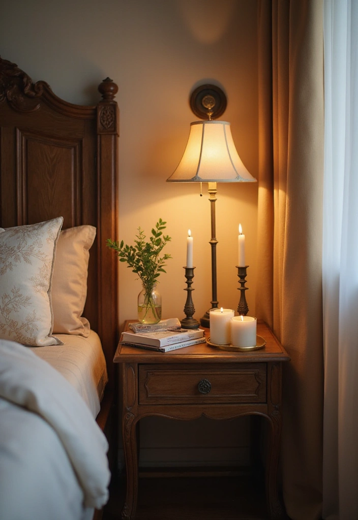 26 Apartment Bedroom Ideas for Couples That Spark Romance - 13. Cozy Bedside Tables