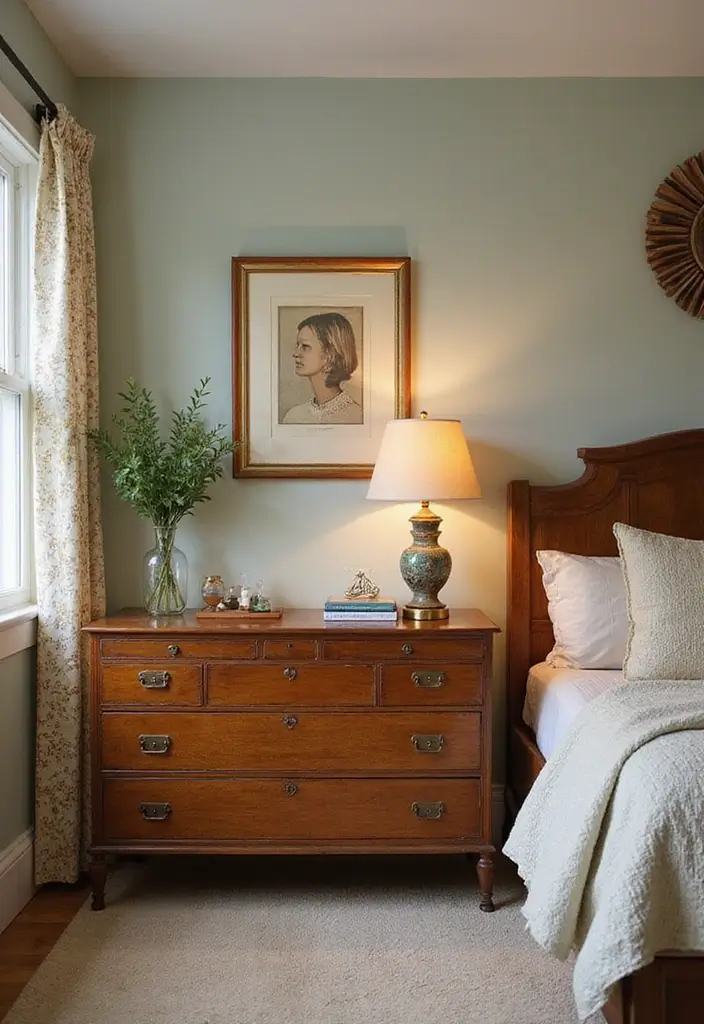 26 Apartment Bedroom Ideas for Couples That Spark Romance - 16. Vintage Finds for Charm