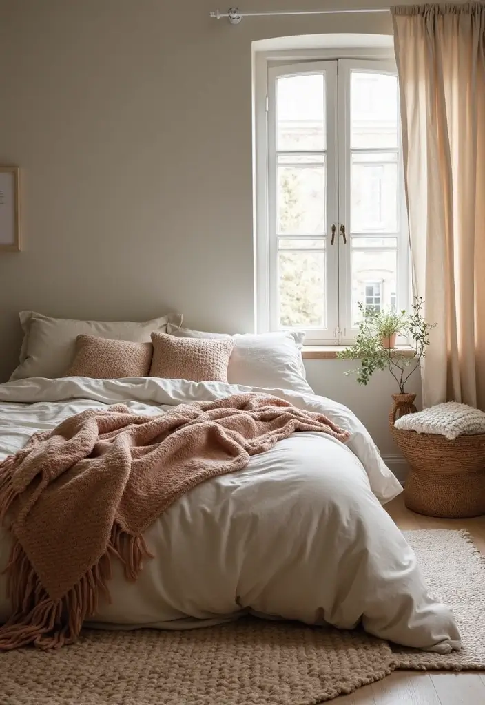 26 Apartment Bedroom Ideas for Couples That Spark Romance - 2. Layered Textures for Comfort